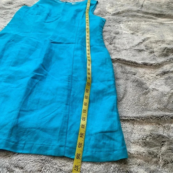 Chadwick's Linen Blend‎ Sheath Sleeveless Dress 10P Blue - Picture 6 of 6